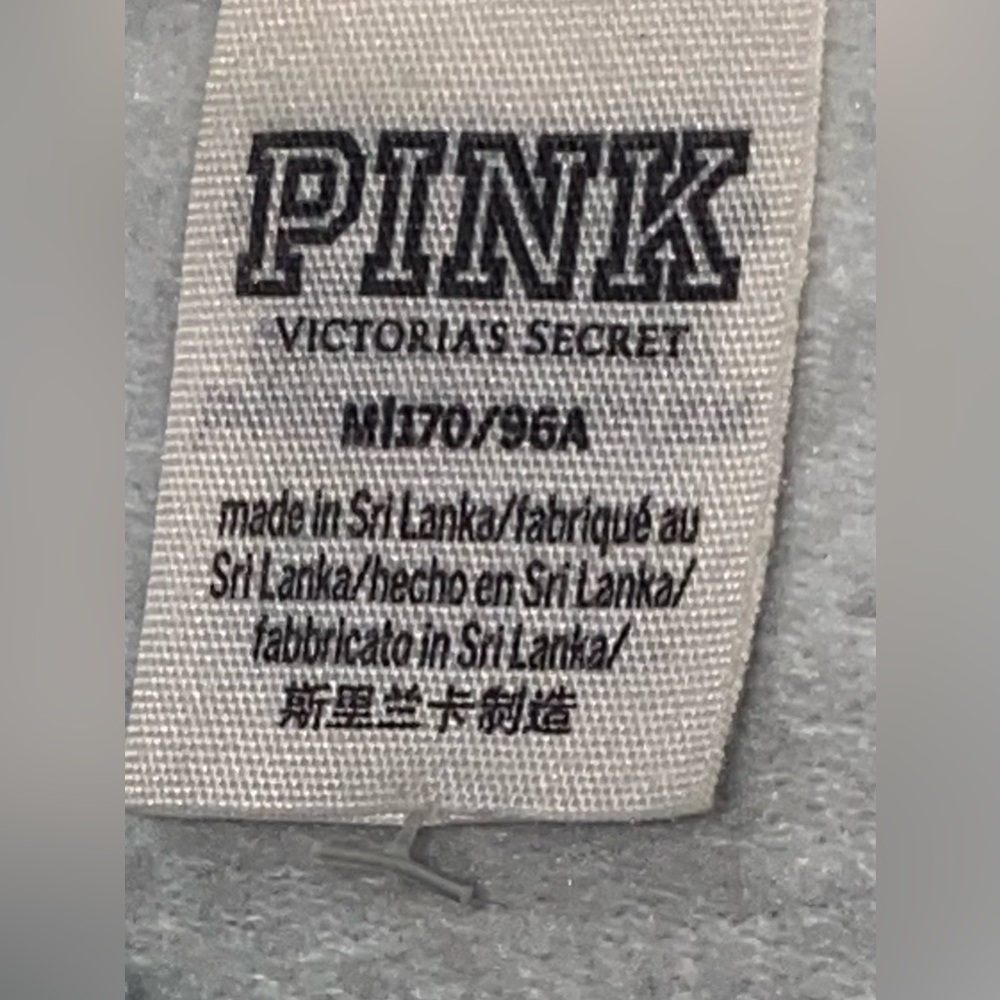 Victoria's Secret PINK Shine Perfect Full Zip Hoodie Tropical Palm Tree Logo M - Picture 6 of 7